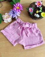 Pantaloni Scurti din Muselina - Bow