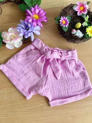 Pantaloni Scurti din Muselina - Bow