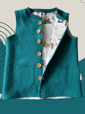 Vestă din Lână Fiartă fără glugă