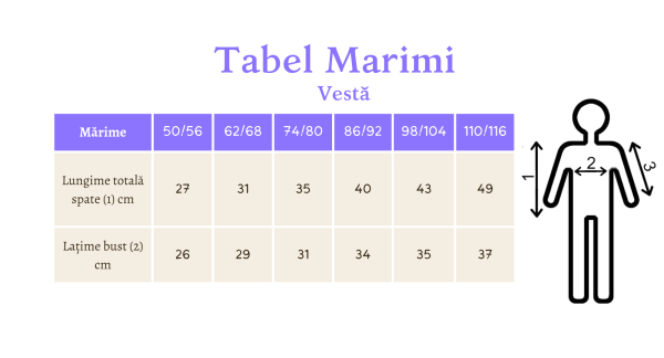 Vestă din Lână Fiartă cu glugă